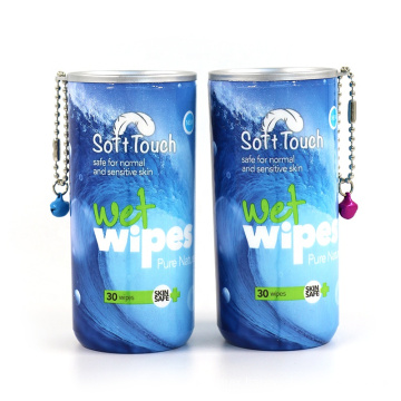 Skin care wet wipes pure natural soft touch oem cans of wet wipes